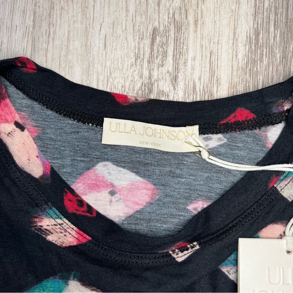 Ulla Johnson Patterned Sleeveless Top - Black and Pink Size Small - Picture 6 of 10